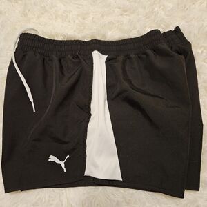 Puma Black and White Athletic Shorts...unisex